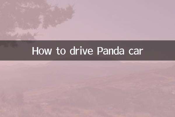 Comment conduire une voiture Panda