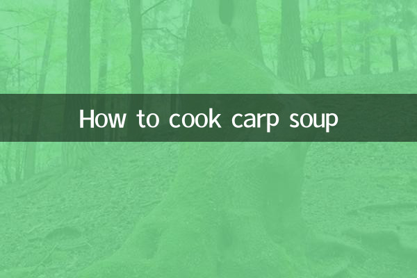 How to cook carp soup