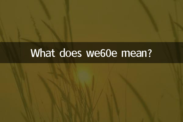 What does we60e mean?