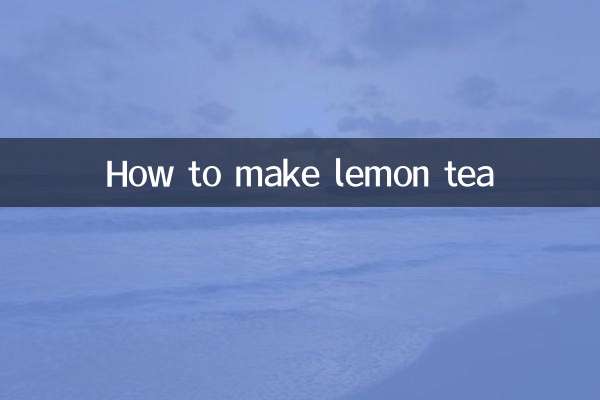 Cómo hacer té de limón