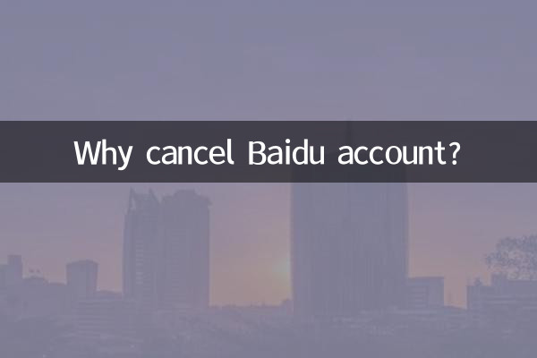 Why cancel Baidu account?