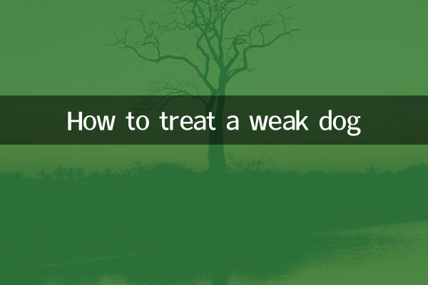How to treat a weak dog