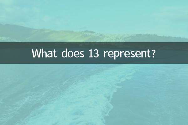 13代表1什么