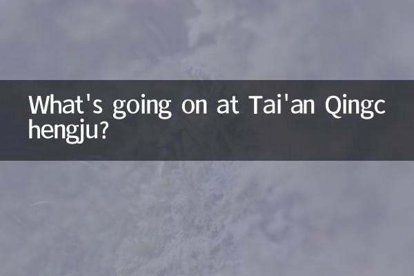 Que se passe-t-il à Tai'an Qingchengju ?