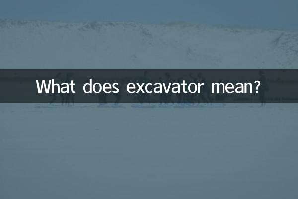 굴착기은 무슨 뜻인가요?