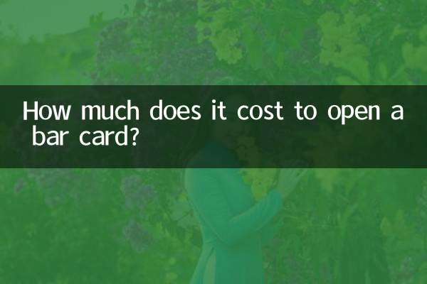 ¿Cuánto cuesta abrir una tarjeta de bar?