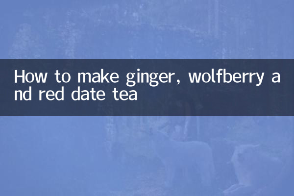 अदरक, वुल्फबेरी और लाल खजूर की चाय कैसे बनाएं