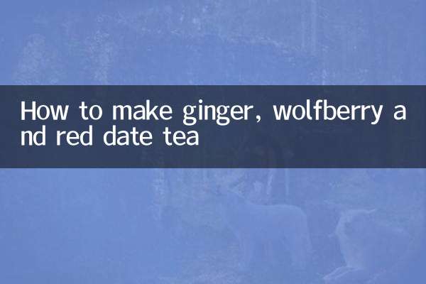 Comment préparer du thé au gingembre, au goji et aux dattes rouges