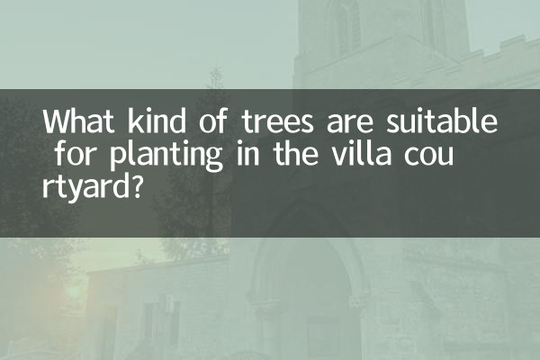 What kind of trees are suitable for planting in the villa courtyard?