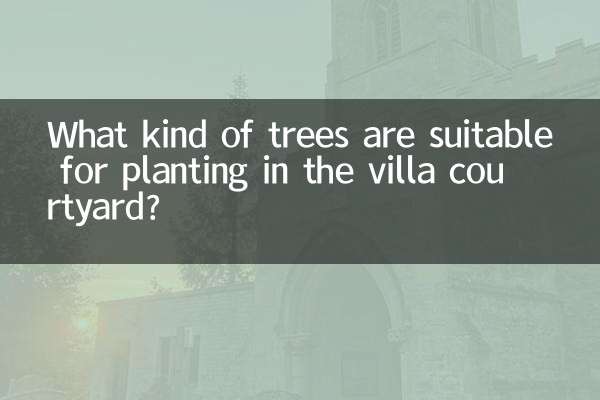 What kind of trees are suitable for planting in the villa courtyard?