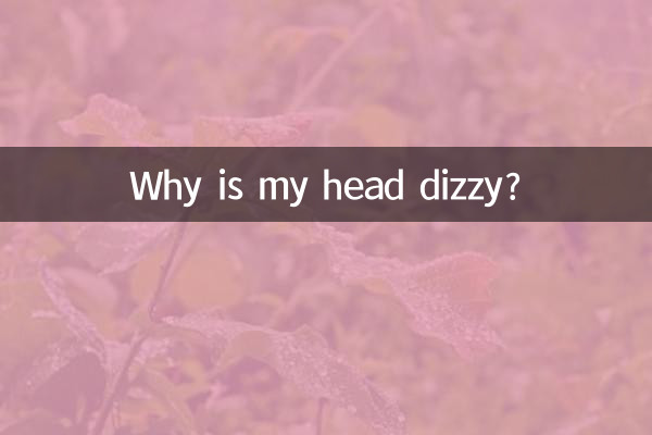 Why is my head dizzy?