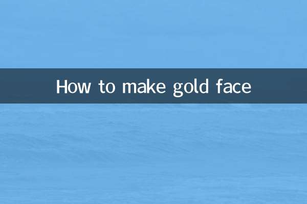 How to make gold face