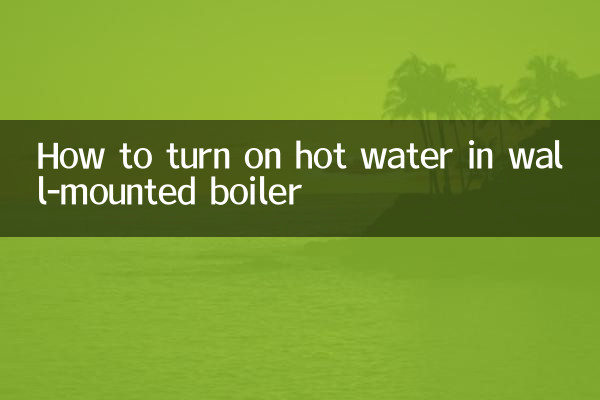 Cómo abrir agua caliente en una caldera de pared