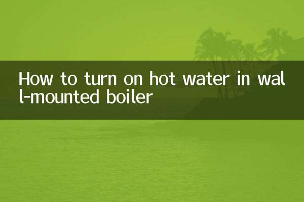 Cómo abrir agua caliente en una caldera de pared