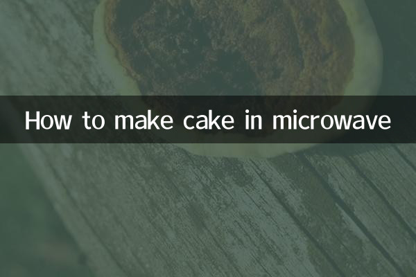 How to make cake in microwave