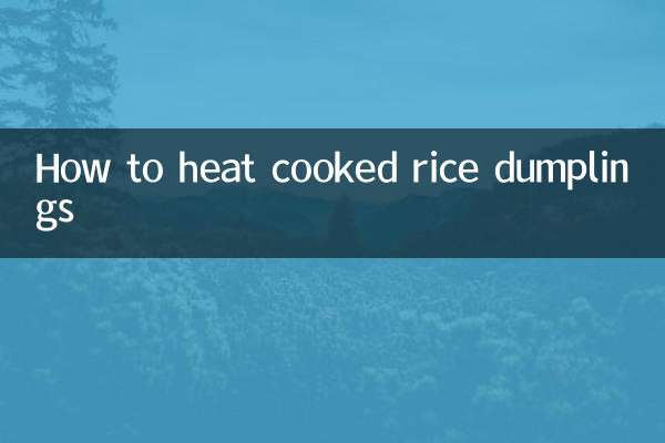 So erhitzen Sie gekochte Reisknödel