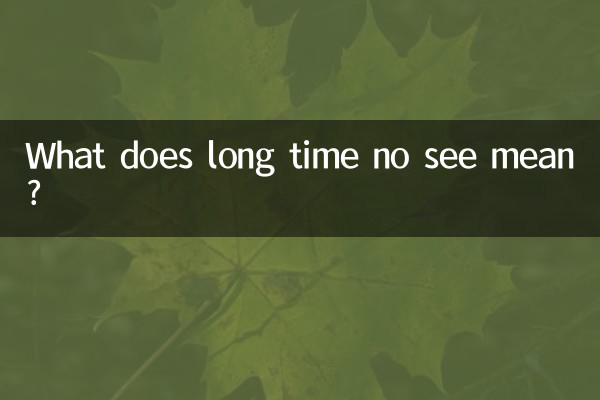 Was bedeutet lange nicht gesehen?