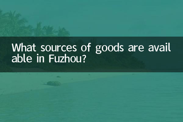 ما هي مصادر البضائع المتوفرة في فوتشو؟