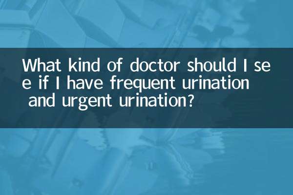 소변을 자주 보고, 급하게 배뇨하는 경우 어떤 의사에게 진료를 받아야 합니까?