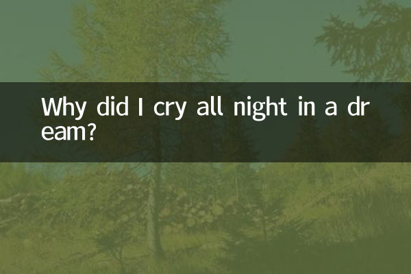 Perché ho pianto tutta la notte in un sogno?
