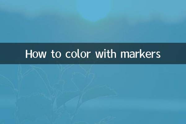 How to color with markers