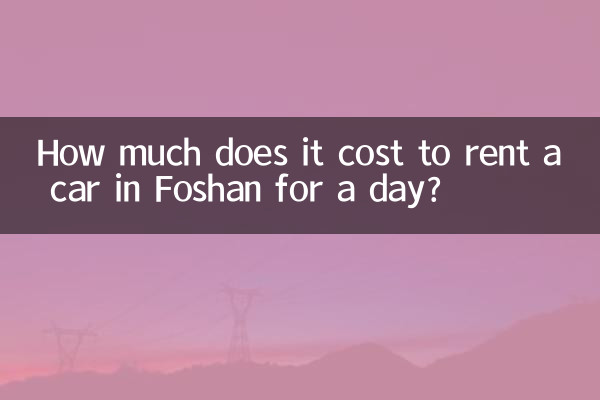 Combien ça coûte de louer une voiture à Foshan pour une journée ?