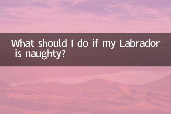 What should I do if my Labrador is naughty?