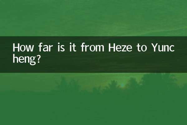 Qual a distância entre Heze e Yuncheng?