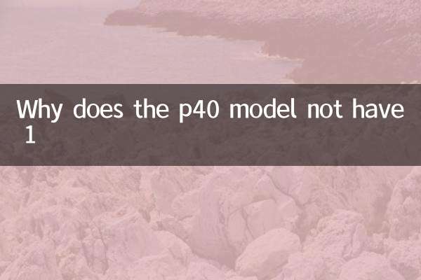 Pourquoi le modèle p40 n'en a pas 1
