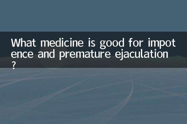 Quel médicament est bon contre l'impuissance et l'éjaculation précoce ?