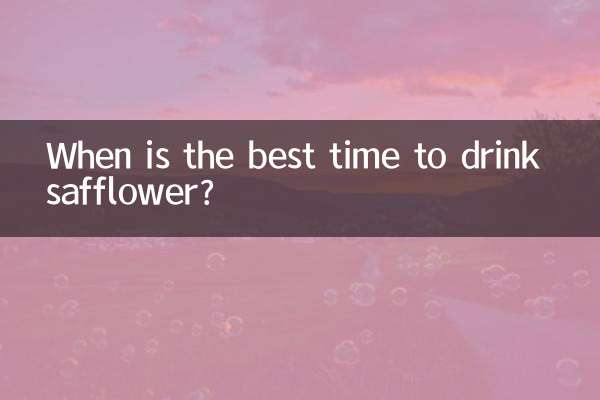 When is the best time to drink safflower?