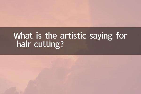 Quel est le dicton artistique pour la coupe de cheveux ?
