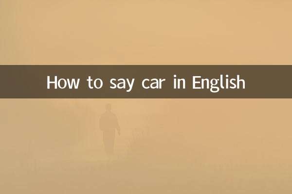 Como dizer carro em inglês