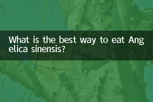 ¿Cuál es la mejor forma de comer Angelica sinensis?