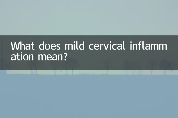 হালকা সার্ভিকাল প্রদাহ মানে কি?