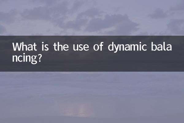 동적 균형 조정의 용도는 무엇입니까?