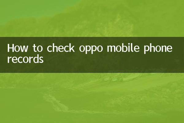 Oppo 휴대폰 기록 확인 방법