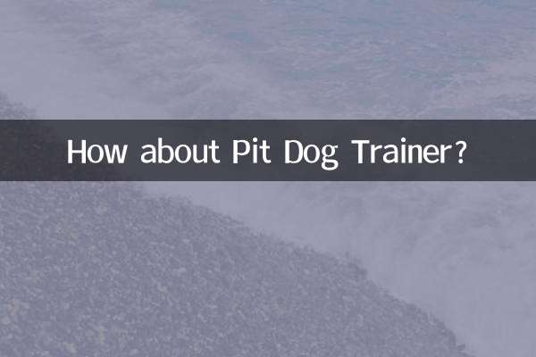 Et pourquoi pas un dresseur de Pit Dog ?