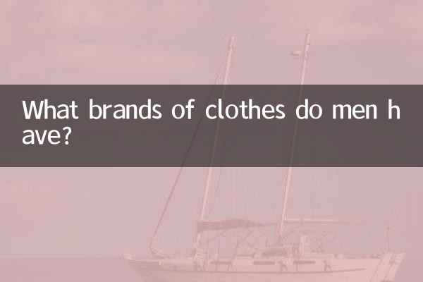 男士都有什么品牌衣服