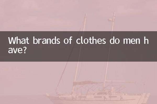 男性はどんなブランドの服を持っていますか？