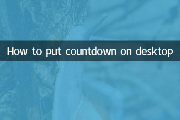 Comment mettre un compte à rebours sur le bureau