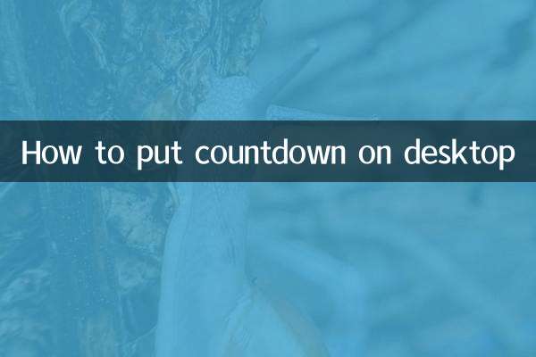 Comment mettre un compte à rebours sur le bureau