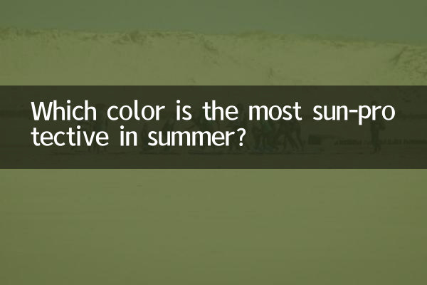 Quelle couleur protège le mieux du soleil en été ?