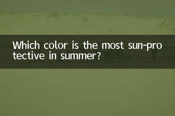 Quelle couleur protège le mieux du soleil en été ?