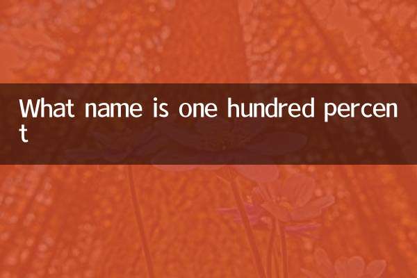 백퍼센트 이름이 뭐예요?