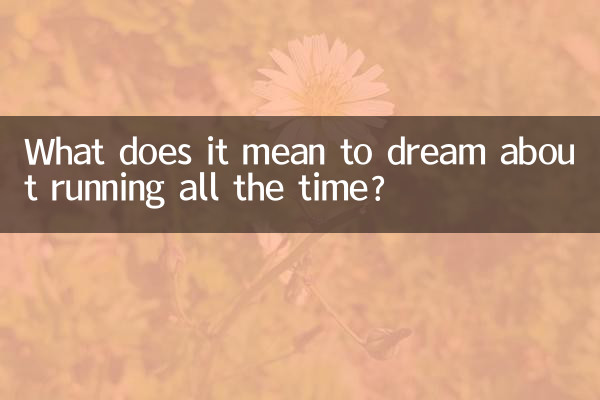 What does it mean to dream about running all the time?