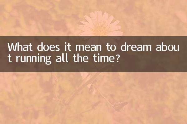 What does it mean to dream about running all the time?