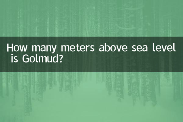 How many meters above sea level is Golmud?