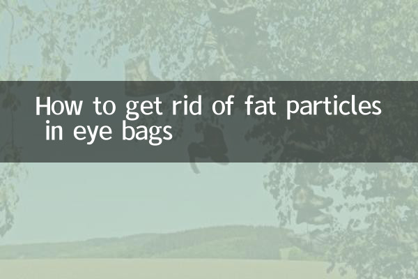 How to get rid of fat particles in eye bags