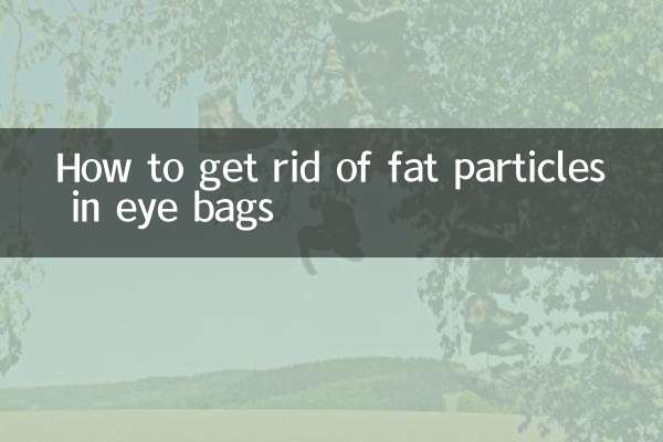 How to get rid of fat particles in eye bags